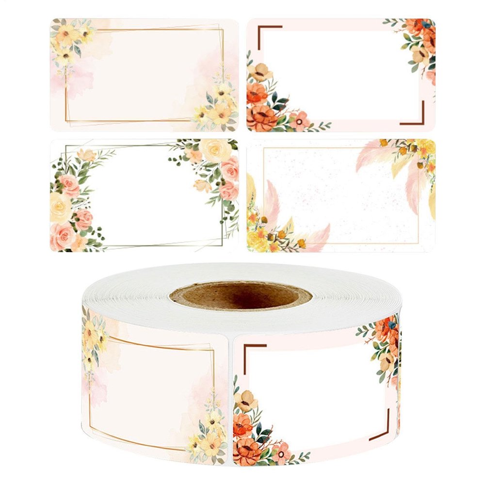 Flower Sticker Roll for Envelope Seals and DIY Canning