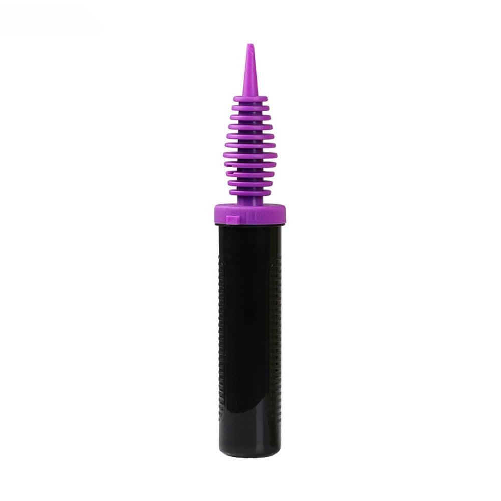Aumotop Manual Balloon Pump, Dual-Action Inflator, Ergonomic Design, Black + Purple