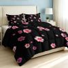 CozyRest 4-Season Duvet Without Cover, 200 x 220 cm, Pink Floral, with 2 Pillowcases view 2