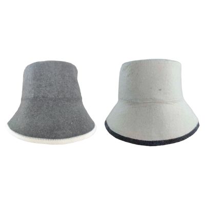 FACAIIO Stylish Wool Felt Sauna Hat, Gray