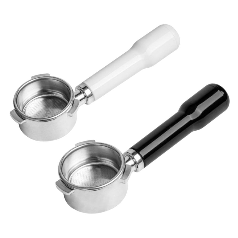 FACAIIO 54 mm Bottomless Espresso Portafilter for Breville 870/880, 3-Ear, Stainless Steel, White