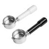 FACAIIO 54 mm Bottomless Espresso Portafilter for Breville 870/880, 3-Ear, Stainless Steel, White view 1