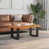 HETFTJN Teak Wood and Resin Coffee Table with Crushed Glass view 2