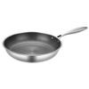 Alasum 28 cm Stainless Steel Frying Pan with Honeycomb Base for Camping Gas Stoves, Easy to Clean, Versatile Steak and Vegetable Pan with Nonstick Properties view 1