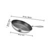 Alasum 28 cm Stainless Steel Frying Pan with Honeycomb Base for Camping Gas Stoves, Easy to Clean, Versatile Steak and Vegetable Pan with Nonstick Properties view 2
