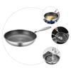 Alasum 28 cm Stainless Steel Frying Pan with Honeycomb Base for Camping Gas Stoves, Easy to Clean, Versatile Steak and Vegetable Pan with Nonstick Properties view 3