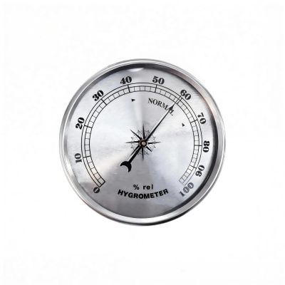 Easy-to-Read Analog Barometer/Hygrometer/Thermometer, Silver Metal, 90 mm