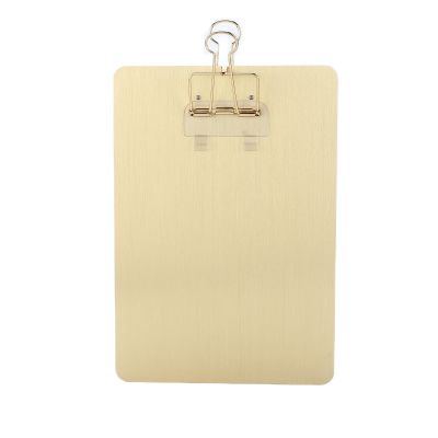 Gold Iron Clipboard Folder, Hangable, 9.0 x 6.2 in