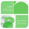 jojofuny Self-Adhesive Round Paper Dot Stickers, 10 Sheets, for Sorting and Coding at the Office and Home, Rounded Corners, Green view 3