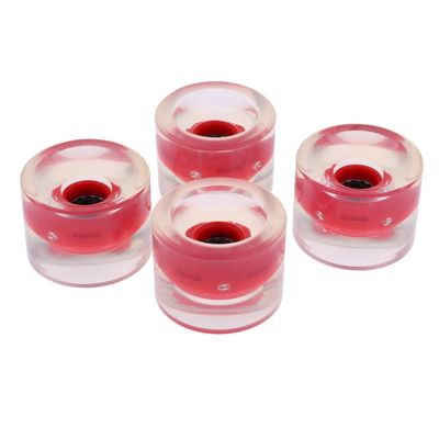 MFMEXUL 4-Piece Light-Up Longboard Wheels, 70 mm, 78A PU, Red