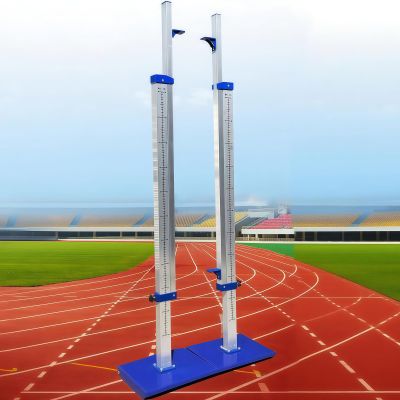 Portable High Jump Standards, 1 Pair Aluminum Training Standards, Track and Field Equipment, Dimensions: 3.5 to 2.1 m