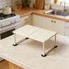 KiraKira Expandable Kitchen Cabinet Shelf Organizer, Adjustable Metal Stackable Rack for Plates and Cups, White view 4