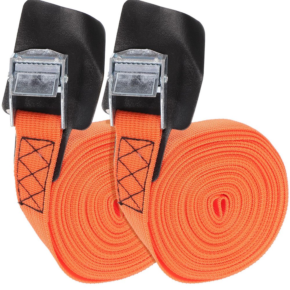 NAMOARLY Endless Ratchet Tie-Down Straps with 2 Rolls, Orange, for Trailers