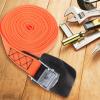 NAMOARLY Endless Ratchet Tie-Down Straps with 2 Rolls, Orange, for Trailers view 4