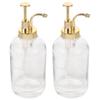 GLSTOY 2-Piece Glass Syrup Dispenser Set, 500 ml, Stainless Steel and PP Pump, for Home and Kitchen view 1