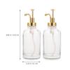 GLSTOY 2-Piece Glass Syrup Dispenser Set, 500 ml, Stainless Steel and PP Pump, for Home and Kitchen view 2