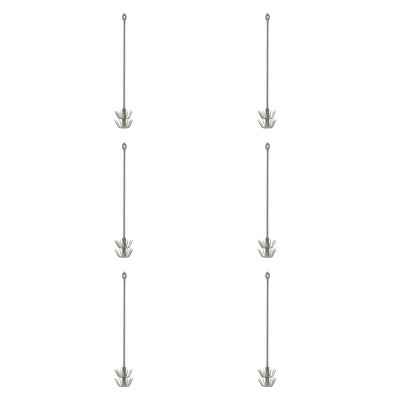 YueShengYCHUANG 6-Piece Squid Lure Set with Long Handles, 12 cm x 1.4 cm