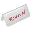 Toyvian Modern Stainless Steel Reserved Sign, Double-Sided Table Sign for Restaurants view 1