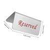 Toyvian Modern Stainless Steel Reserved Sign, Double-Sided Table Sign for Restaurants view 2