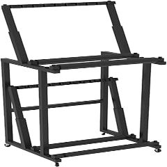 Durable Badminton Racket Cart with Wheels, Double-Tier Design, Extra-Large Capacity
