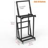 Durable Badminton Racket Cart with Wheels, Double-Tier Design, Extra-Large Capacity view 2
