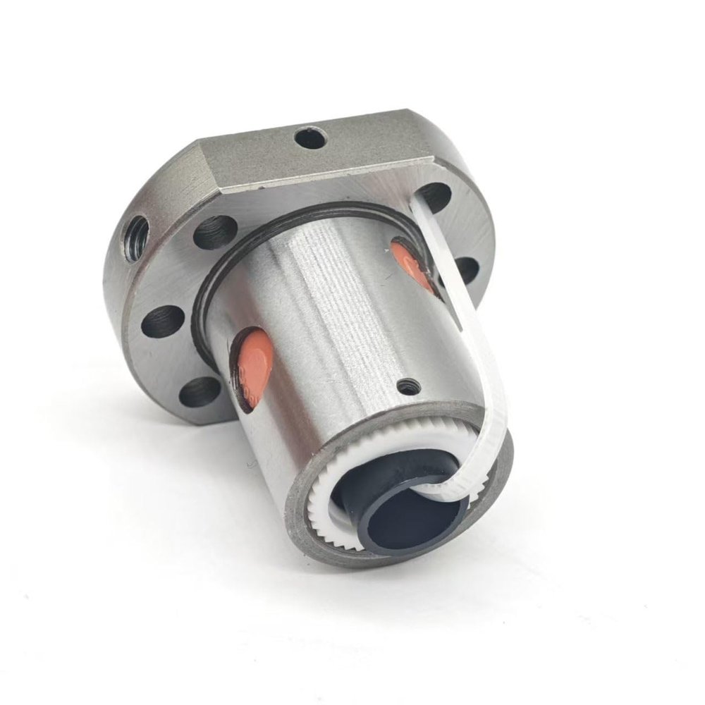 ELILANEY Ball Screw Single Nut SFU1204/SFU1604/SFU2504, Bearing Steel, Right-Hand Thread, Plastic Ball Return, Flange Nut, Step Travel (SFU4005)