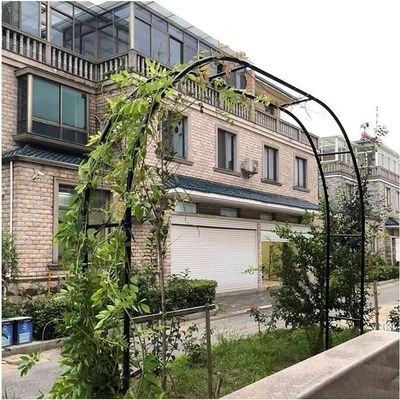 Metal Garden Arch for Climbing Plants, Rose Trellis, Weather-Resistant Iron Frame, Pavilion Support, Outdoor Décor, 120 x 220 cm, Green/Black/White