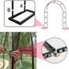 Metal Garden Arch for Climbing Plants, Rose Trellis, Weather-Resistant Iron Frame, Pavilion Support, Outdoor Décor, 120 x 220 cm, Green/Black/White view 4