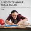 INOOMP Triangular Aluminum Engineer Scale Ruler for Architecture and Construction view 4