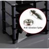 Modern Black Storage Cabinet with Stylish Shelves for Office, Living Room, or Recording Studio, 120 x 48 x 37 cm view 3