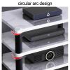 Modern Black Storage Cabinet with Stylish Shelves for Office, Living Room, or Recording Studio, 120 x 48 x 37 cm view 4