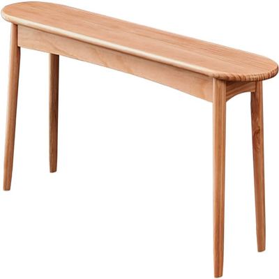 Solid Oak Dining Bench with Rounded Corners, 100.1 x 30 x 45 cm, Wood