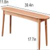 Solid Oak Dining Bench with Rounded Corners, 100.1 x 30 x 45 cm, Wood view 2