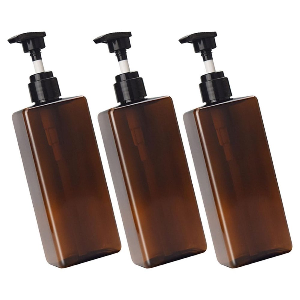 OATIPHO 3-Pack PET Shampoo Bottles, 500 mL
