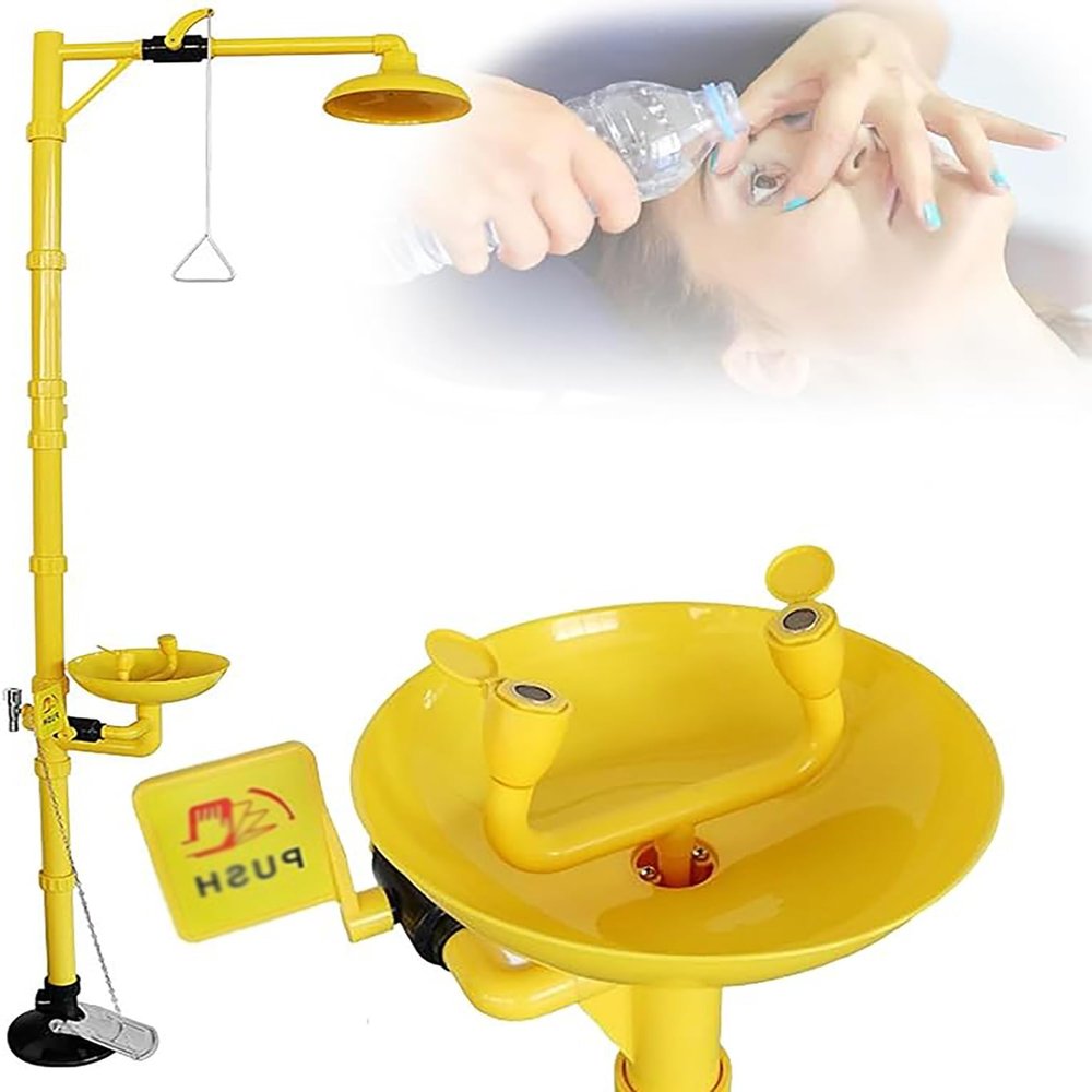 Generic Combined Emergency Shower and Eyewash Station