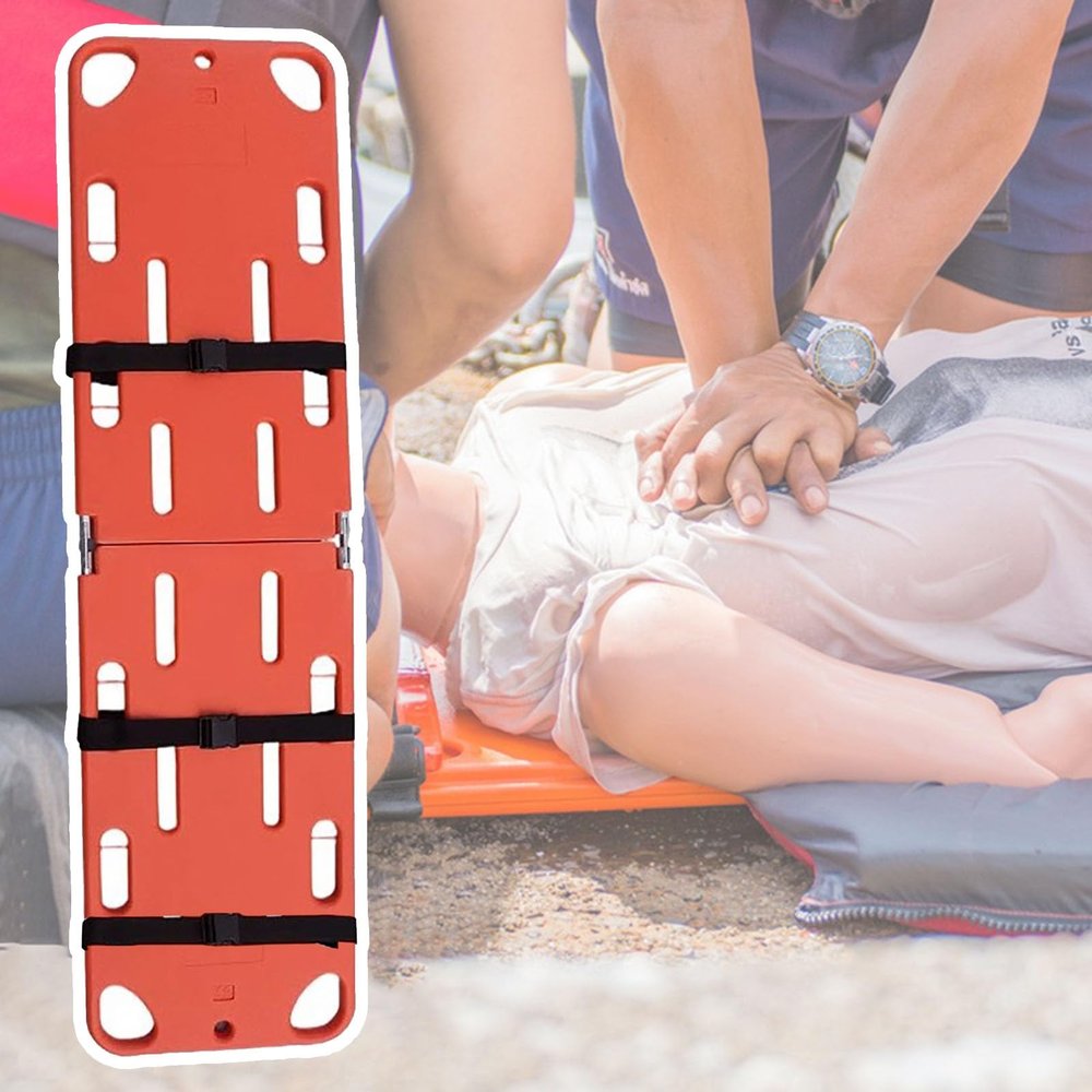 Portable Floating Water Rescue Stretcher with Foldable Spineboard