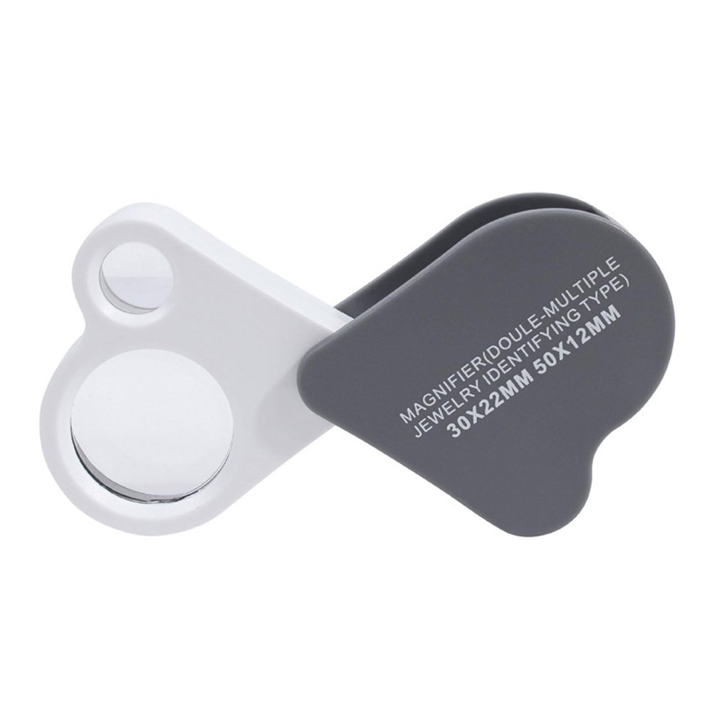 Foldable 30x/50x Magnifying Lens, Portable Eye Loupe for Jewelry Inspection