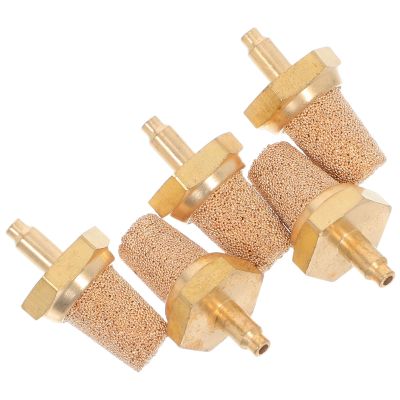 Garneck Pneumatic Copper Air Filters, 5-Pack | M5 Air Mufflers for Fog Machines