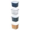 jojofuny Food Storage Containers for Ginger and Garlic with Drain Baskets, 4-Piece Set view 1