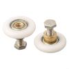 Sileduove Shower Door Rollers, Glass Door Wheels, Shower Room Pulley Replacement Set, Smooth Nylon Exterior, Brass Center, 19/27 mm Diameter, Fits 23 mm view 1