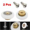 Sileduove Shower Door Rollers, Glass Door Wheels, Shower Room Pulley Replacement Set, Smooth Nylon Exterior, Brass Center, 19/27 mm Diameter, Fits 23 mm view 4