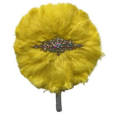 ORICALCHASM Foldable Feather Hand Fan for Women, Bridal Fan, Handmade, for African Dance, Wedding Party, Gift, Wedding Decor (Color 2)
