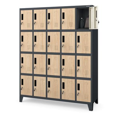 Jan Nowak Metal Locker Cabinet for 20 Users, Lockable, 172 x 136 x 45 cm