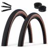 2 Schwalbe G-One Allround Performance Folding Tires 40-622 + 2 AV17 Tubes view 1