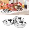 Hyuduo 304 Stainless Steel Snack Plate, Easy-Clean Divided 3-in-1 Snack Tray, Style 1 view 3