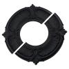 Generic Decorative Ceiling Medallion, Split Black Lampshade view 1