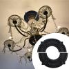 Generic Decorative Ceiling Medallion, Split Black Lampshade view 2