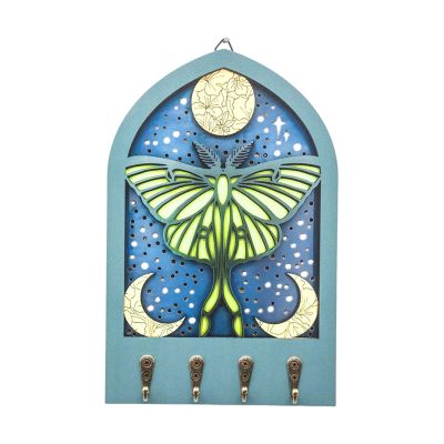 Hand-Painted Gothic Wooden Wall Organizer