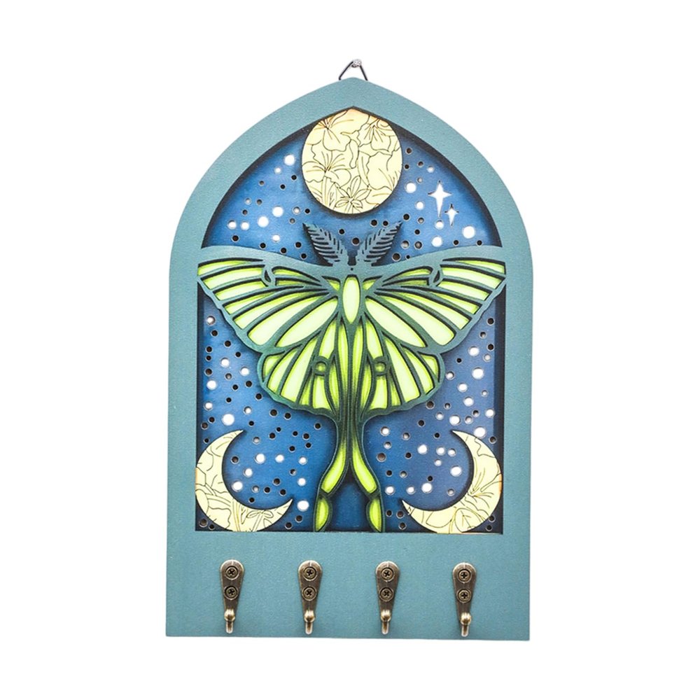 Hand-Painted Gothic Wooden Wall Organizer