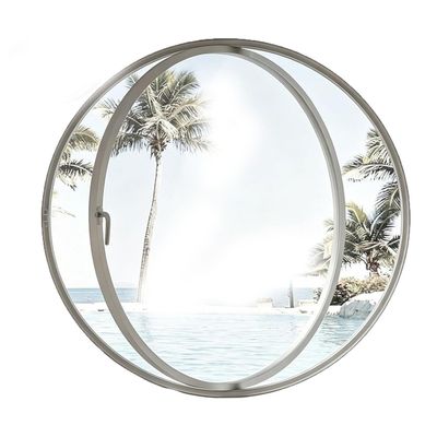 Rotatable Aluminum Casement Window, Ventilation Window, 100 cm, White/Transparent